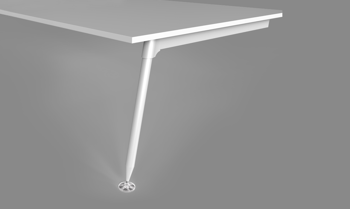 白色压铸铝合金办公室流行桌腿框架（HC-86）