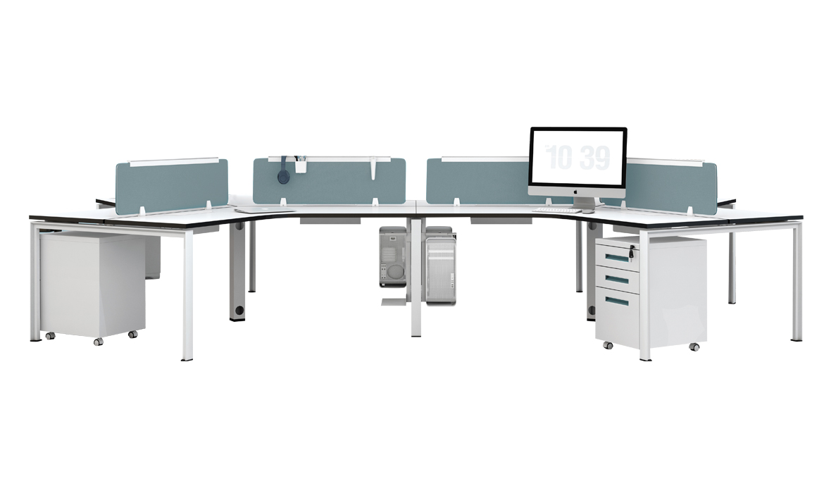 定制的带分区的开放式办公室桌子工作站（HC-Carter）