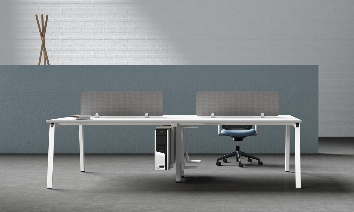 带铝脚的现代办公家具职员桌设计（HC-Yage）